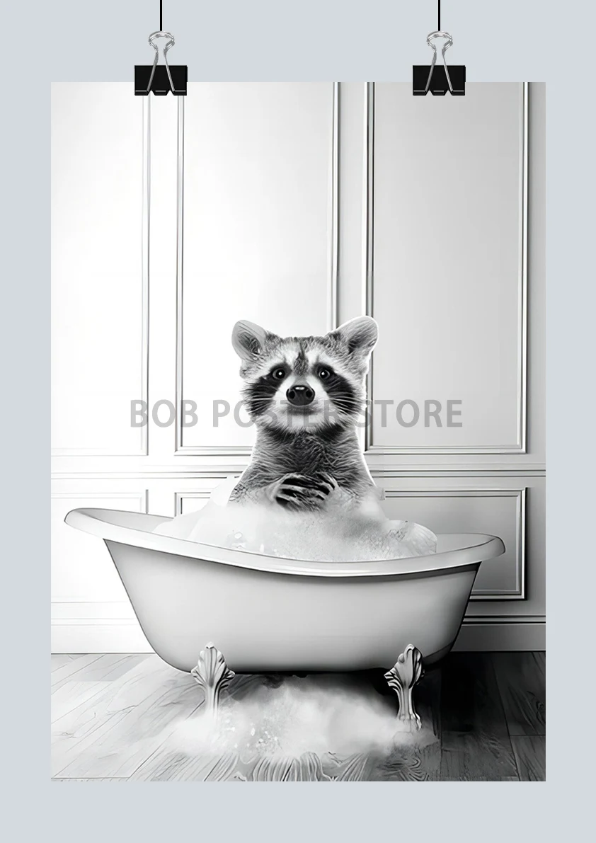 

Плакат "Животные в ванной" Lanxihaibao