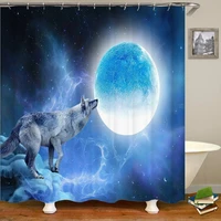 wolfs gaze holy animal shower curtain 3d printing shower curtain polyester bathroom waterproof home decor curtain 180x180cm
