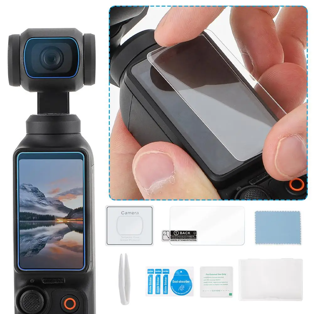 Защитное стекло для объектива DJI Osmo Pocket 3: переднее и заднее