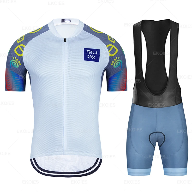 

RAUDAX Mens Cycling Jersey Set 2022 Mountain Bicycle Clothing Road Bike Short Sleeve Cycling Clothese Suit Maillot Ropa Ciclismo