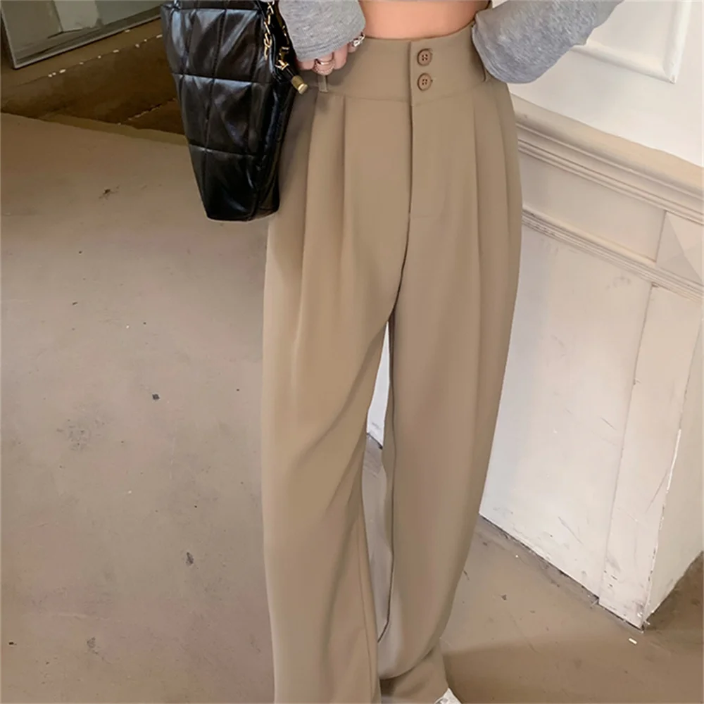 Брюки Alien Kitty Женские повседневные однотонные модные офисные штаны с широкими