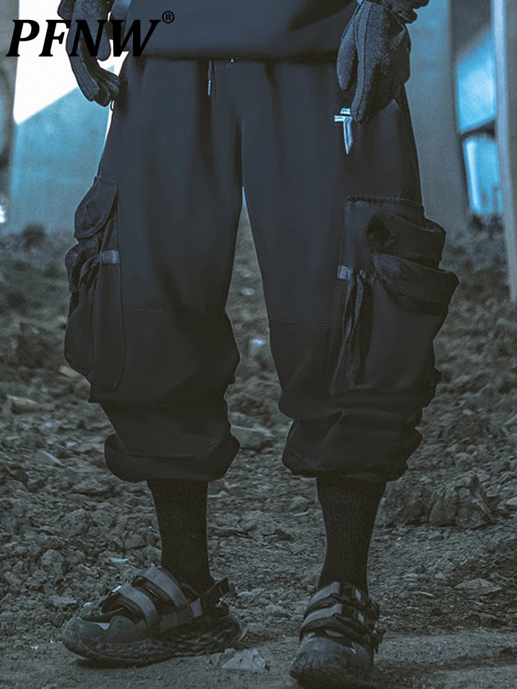 

PFNW Heavy Industry Fashion Brand Autumn Winter New Functional Large Pocket Overalls Men's Loose Casual Leggings Pants 12A4986