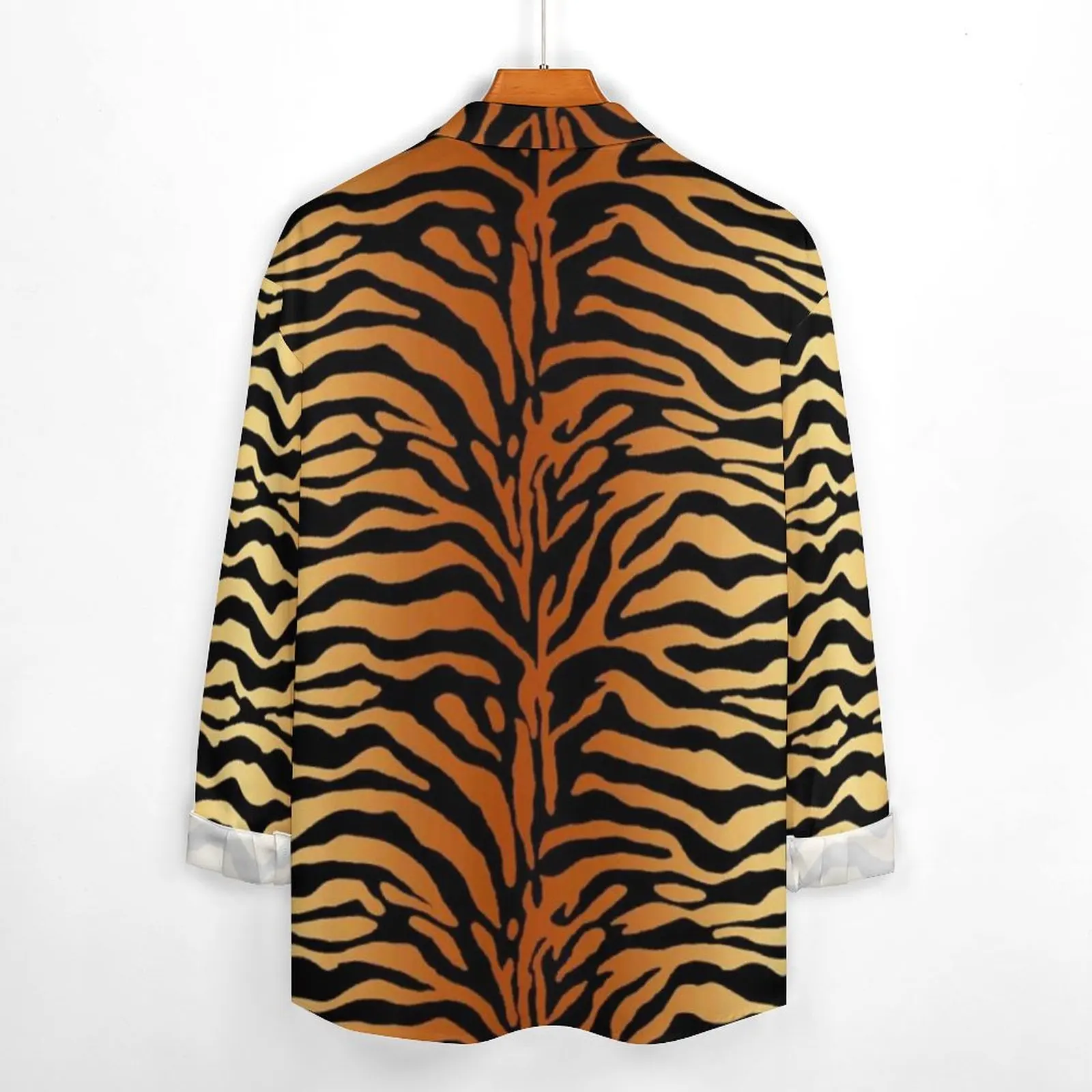 Рубашка мужская оверсайз с длинным рукавом Повседневная Блузка в полоску