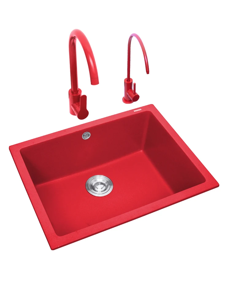 

Kitchen sink, sink, single slot granite household sink, basin size under the counter