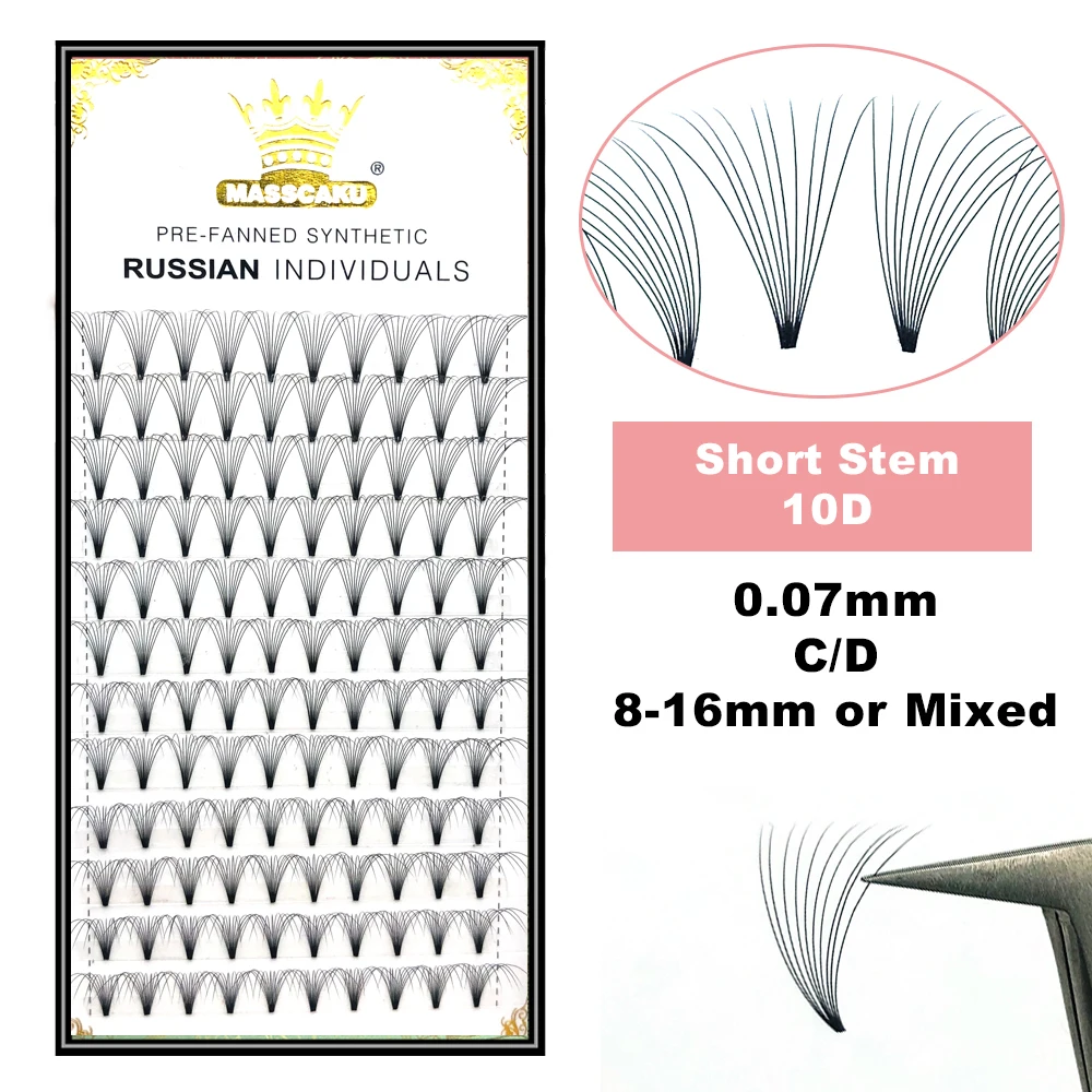 HEALLOR sharp narrow stem premade volume fans lash 8-15mm & mix length super soft comfortable faux mink eyelashes volume la images - 6