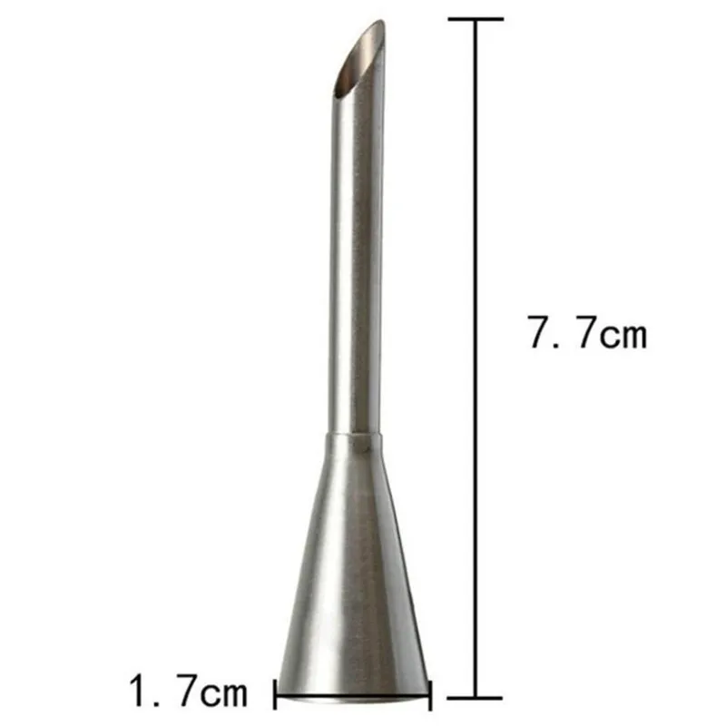 

Cream Icing Piping Nozzle Tip 1PC Stainless Steel Cupcake Puffs Injection Russian Syringe Puff Nozzle Tip Pastry Tool