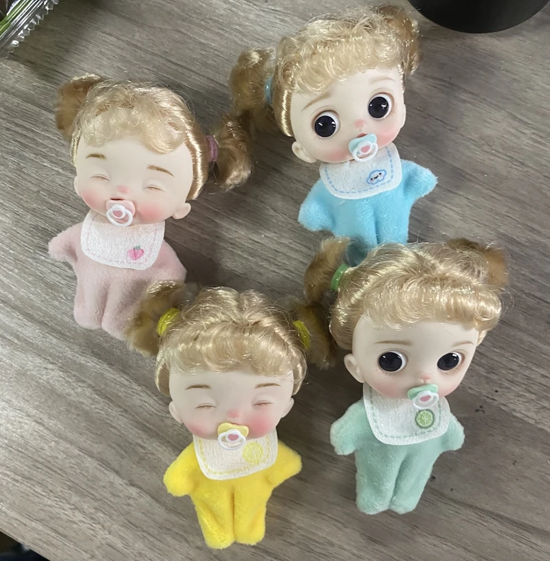 Шарнирная кукла Adollya OB11 с одеждой и соской 10 см 3D глазами милая для макияжа 1/12