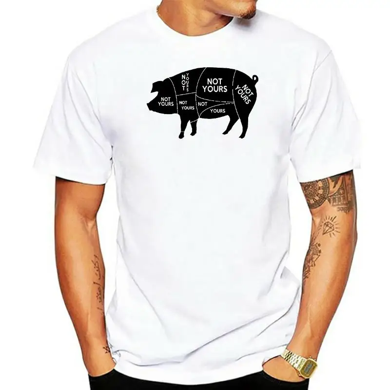 

Not Yours -VEGAN - Men T-Shirt - Vegetarian Vegan NOT YOURS PIG PARTS