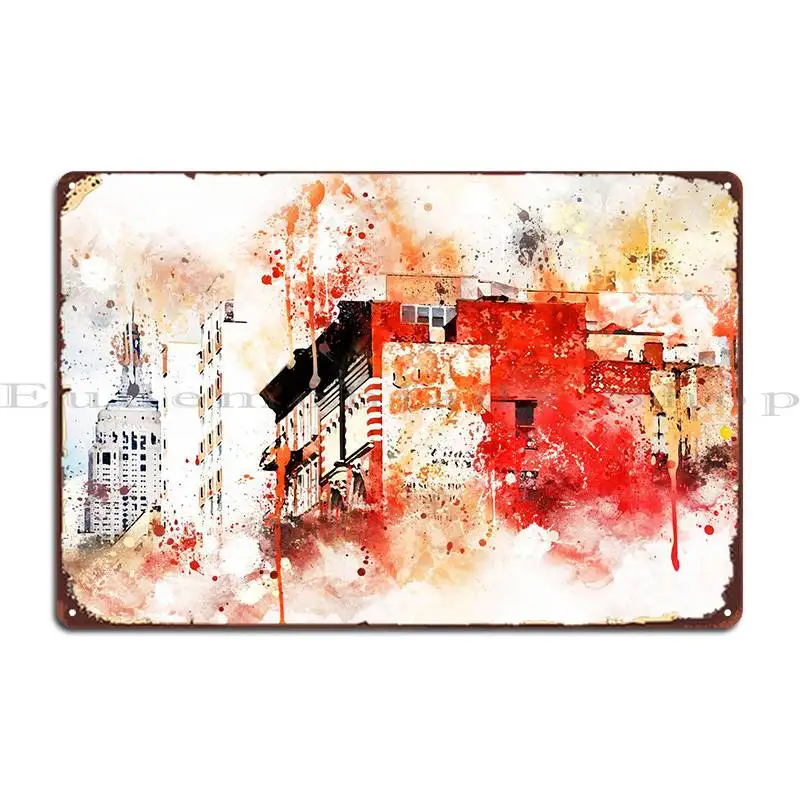 

Манхэттен архитектура Металл знаки таблички гараж стена пещера настроить создание стены пещера жестяной знак плакат