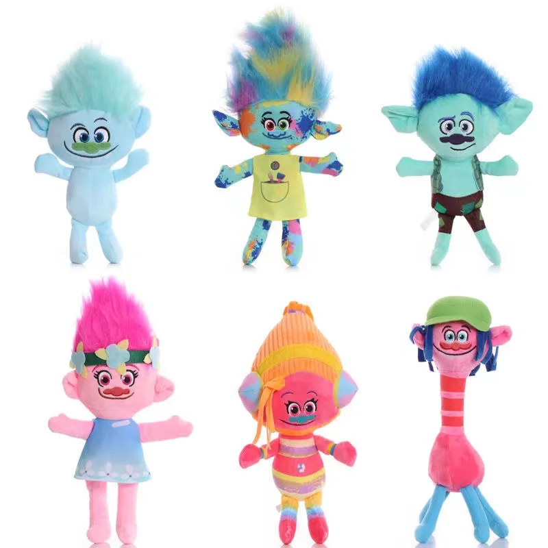 

25cm Trolls Plush Toy Poppy Branch Figure Dolls Toys Soft Stuffed Dolls Elf Plushies Carnation Children Birthday Gifts