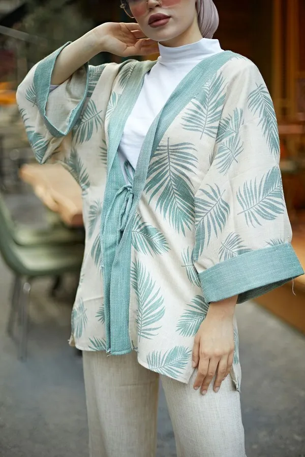 TUGBA Muslim Women 'S kimono Cardigan İslamic Muslim Turkiye outfit for summer spring casual ladies turkish 2021