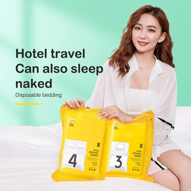 

Disposable bed sheets duvet covers pillowcases travel isolation sheets two person three or four piece hotel supplies travel port