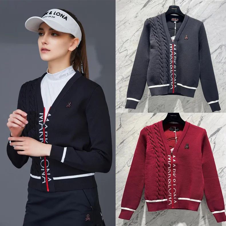 

Autumn and winter Korean original golf suit knitting three-dimensional dough twist thread cardigan women's knitting coat