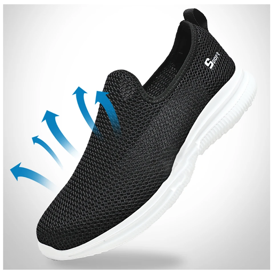 Loekeah Unisex Walking Shoes Men's Mesh Tennis Casual Shoes Sneakers Women's Outdoor Comfortable Breathable Slip on Footwear