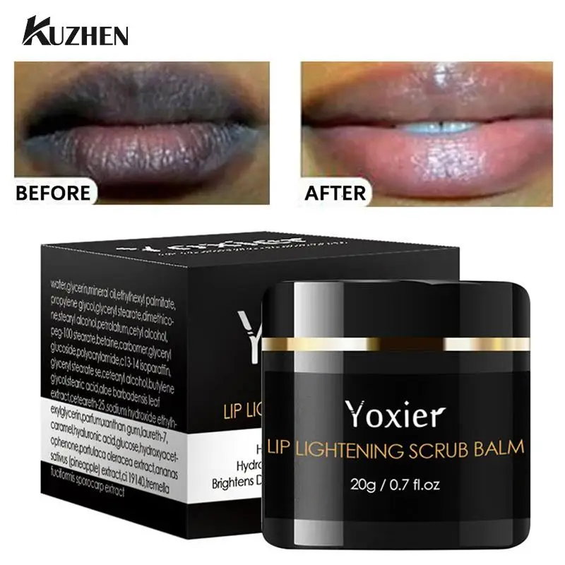 

Lip Lightening Scrub Balm Exfoliating Lightens Dark Lip Balm Eliminate Uneven Darkness on Lips Treatment Fast Results Lip Care