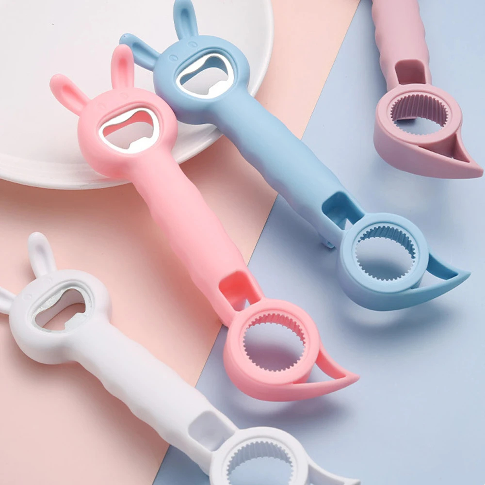 

4 In 1 Bear Shape Bottle Opener Multifunction Jar Can Beer Drinks Opener Bottle Lifter Bar Tools Kitchen Gadgets