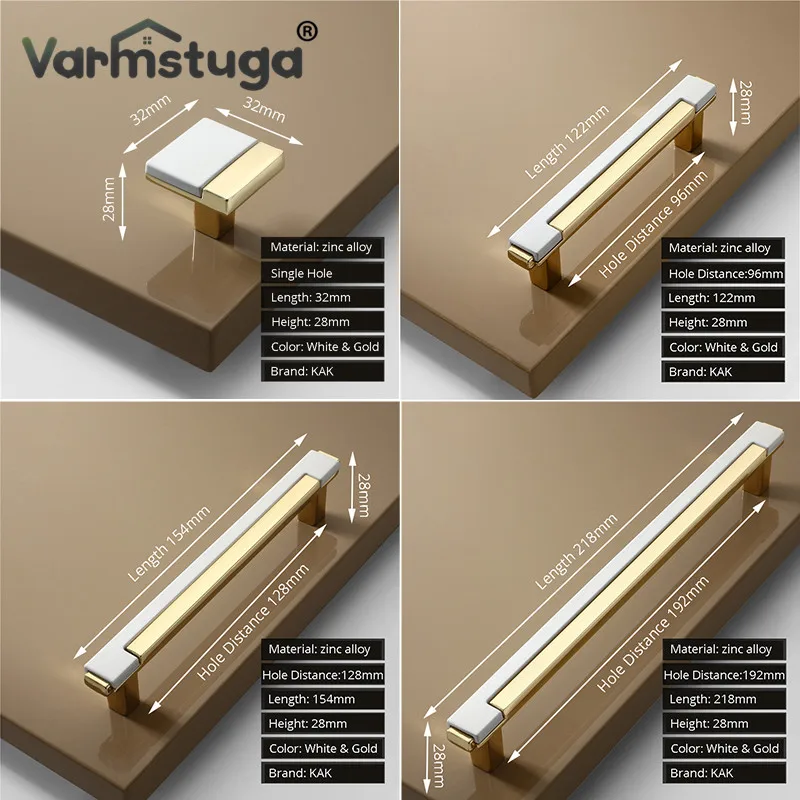 Современные золотистые хромированные ручки VARMSTUGA для кухонных шкафов и ручек