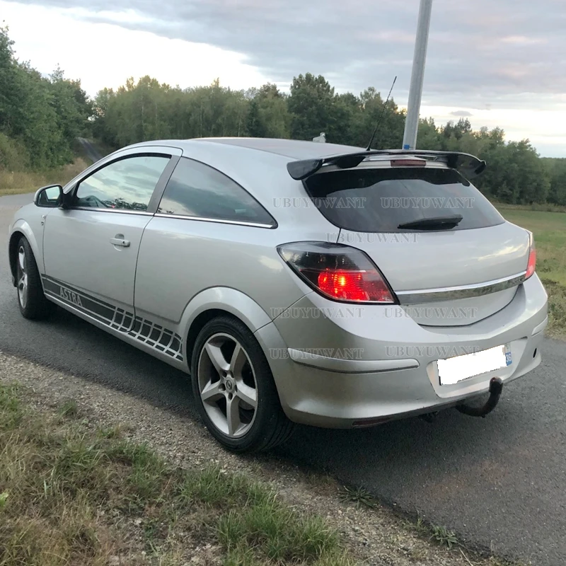 Фото Для OPEL / VAUXHALL ASTRA H 2004-2011 спойлер из АБС-пластика углеродного волокна внешний вид хэтчбека крыша заднее крыло Корпус Комплект Аксессуары №2