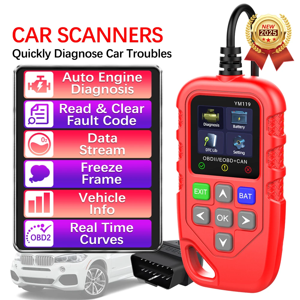 YM119 Многоязычные прозрачные/стиразовые коды работают для всех автомобилей