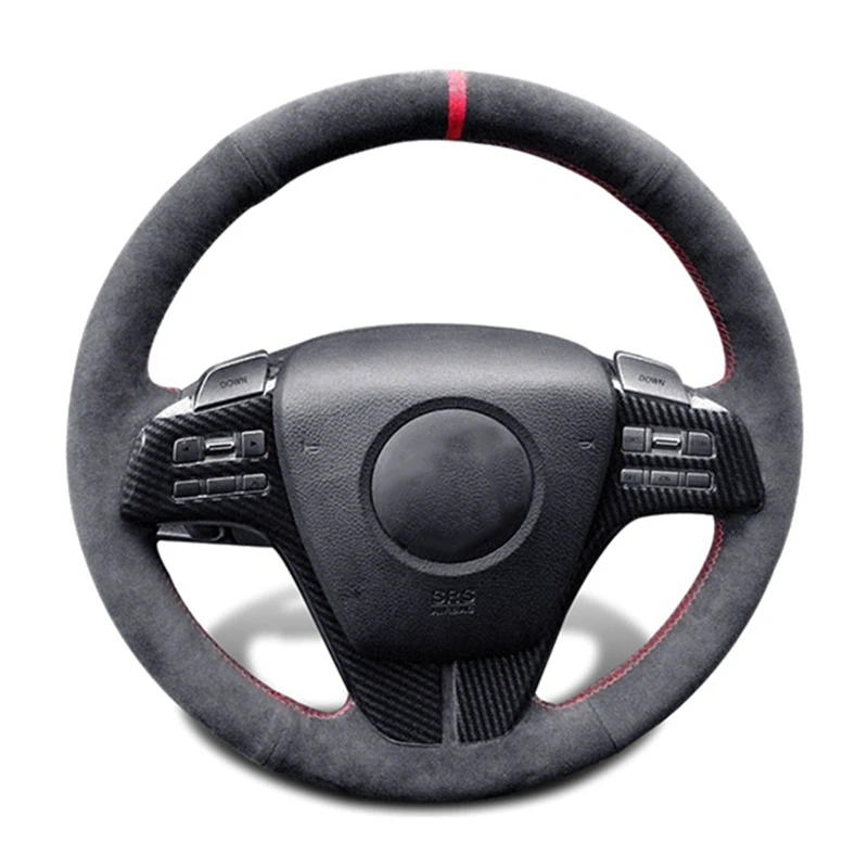 

Hand Sewing Anti-Slip Suede Leather Original Steering Wheel Braid Car Steering Wheel Cover For Mazda 6 2009 Car Accessories