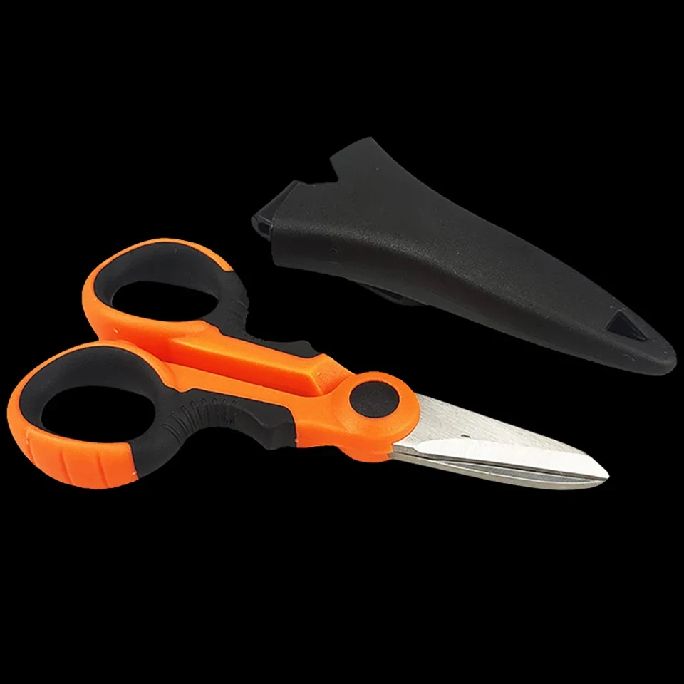 

WALK FISH 1Pcs Stainless Steel Fishing Scissor Electrician Portable Tackle Plier Cut PE Braid Line Lure Bait Carp Fishing Tools