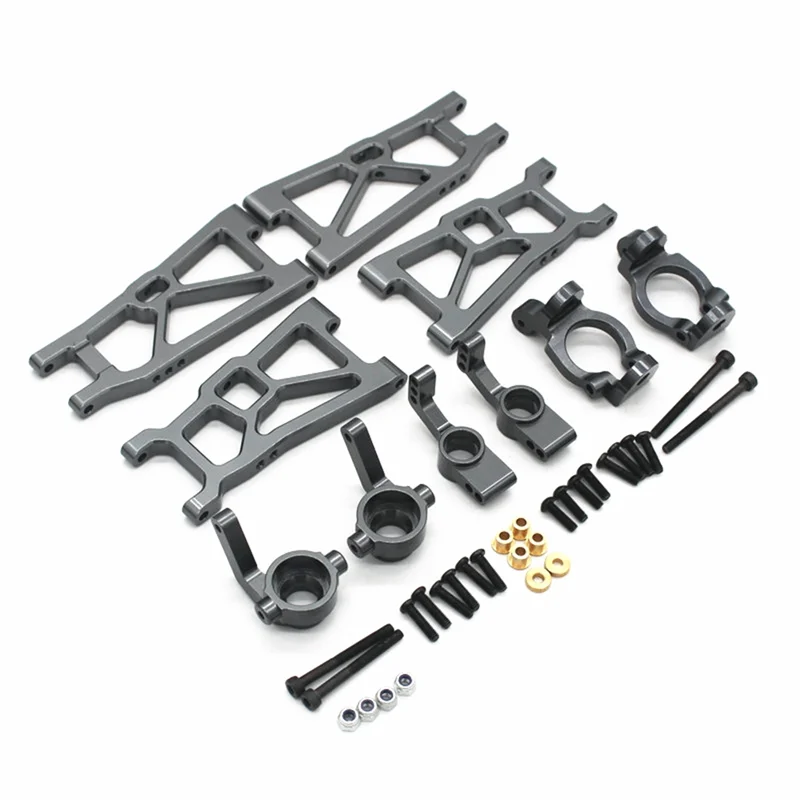 

Metal Upgrade Parts Kit Suspension Arms Steering Blocks for ZD Racing DBX-10 DBX10 1/10 RC Car Accessories,Grey
