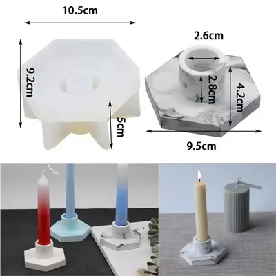 

Newest Handmade Candlestick Ashtray Resin Mould for Conccrete Candlestick Uv Epoxy Resin Mould Candle Holder Silicone Mold Tools