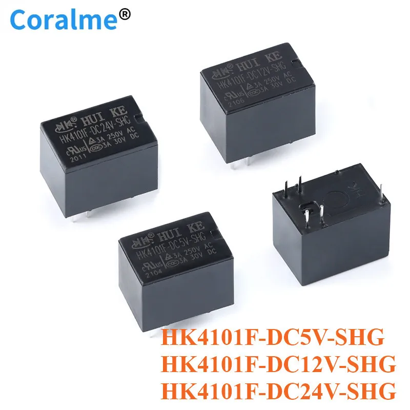 

5pcs HK4101F Relay HK4101F-DC24V-SHG HK4101F-DC12V-SHG HK4101F-DC5V-SHG 24VDC 24V 12V 5V 5 feets Relay