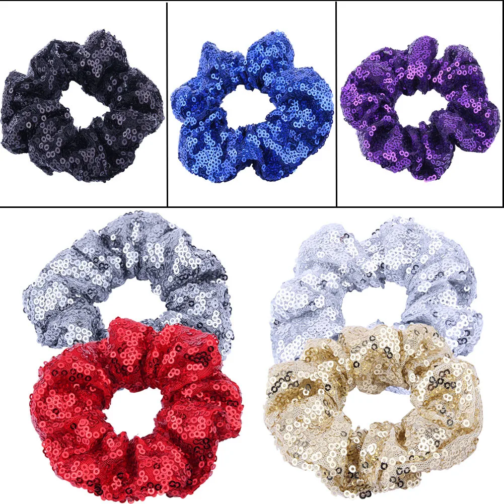 Ful Elastic Hair Bands Reversible Sequin Scrunchies For Girl Hair Accessories