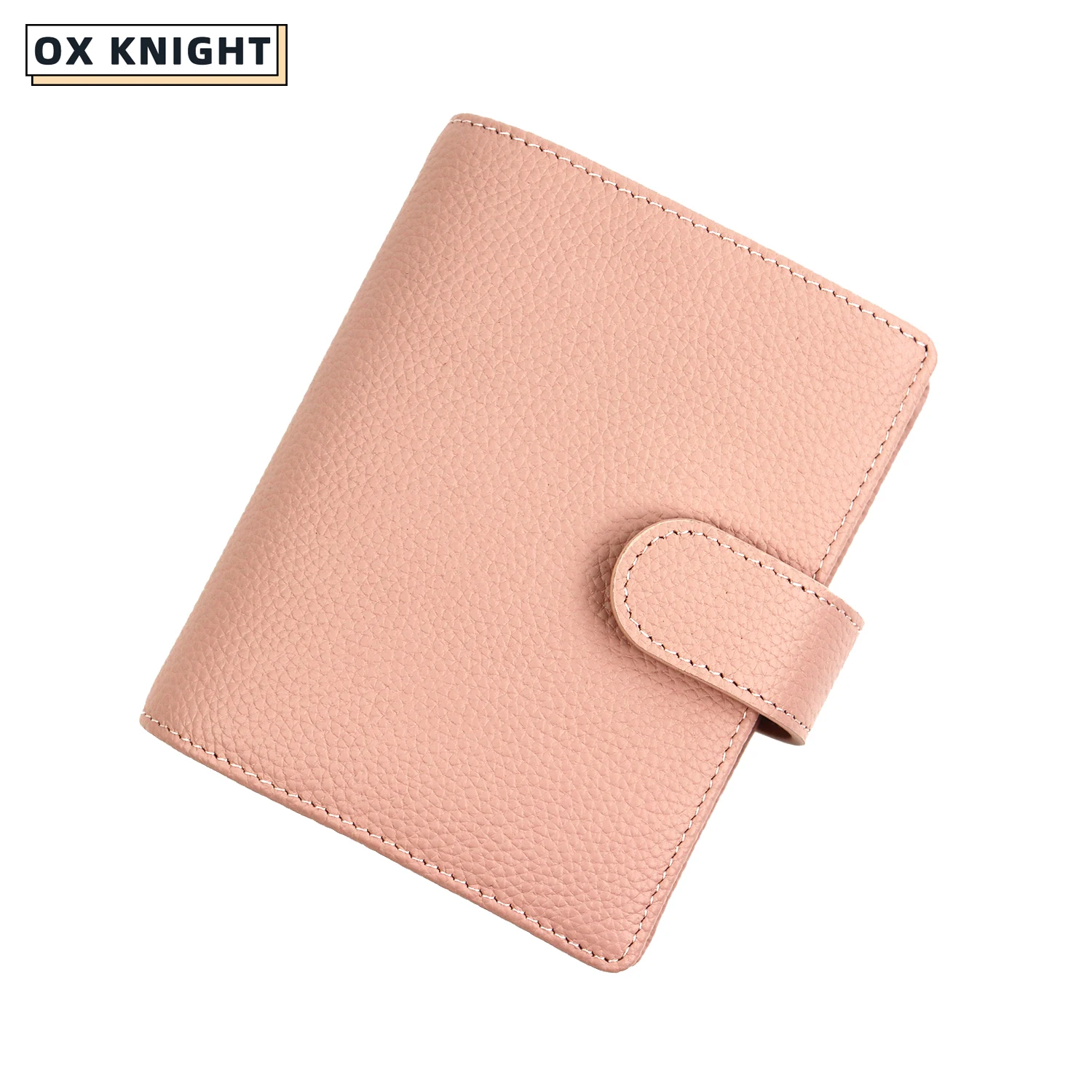 OX KNIGHT Limited A8 Notebook Binder Pebbled Grain Leather 100% Genuine Leather Sketchbook Planner Organizer Agenda 2022