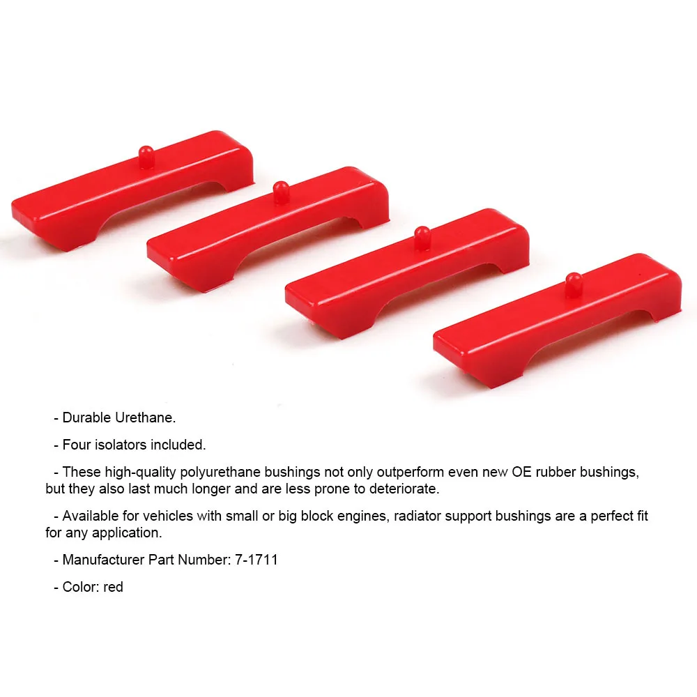 Изоляторы для радиатора грузовиков 1973-87 1711/GMC C &amp K Красный Уретан в стиле GM