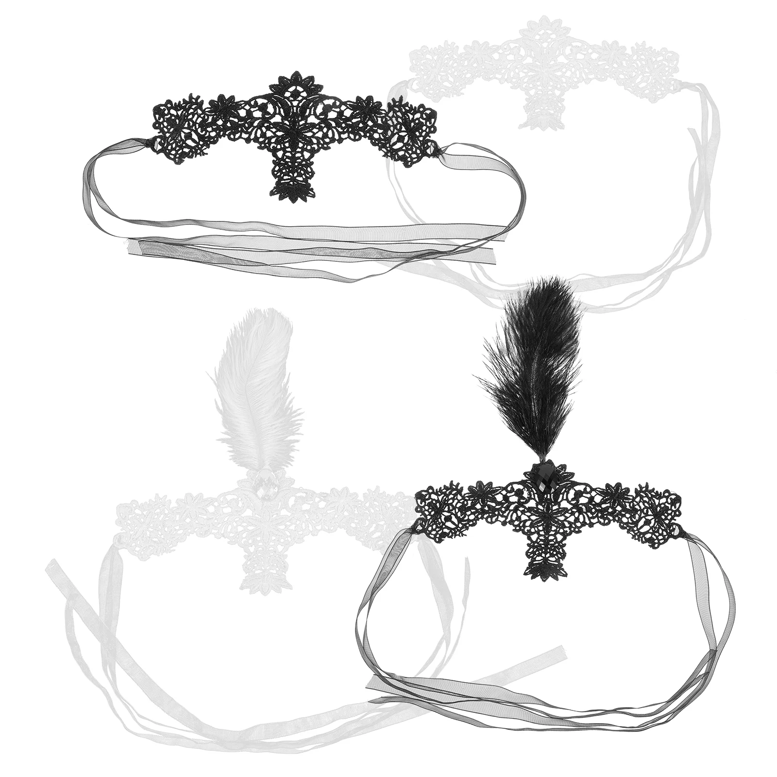 

4 pcs Masquerade Mask Lace Eye Mask Halloween Mask Costume Party Mask for Women