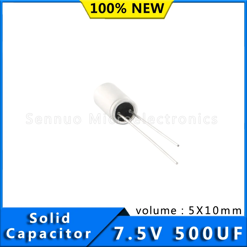 10 шт. конденсаторы 500 мкФ 7 5 в Твердые электролитические 5x1 0 Алюминиевые