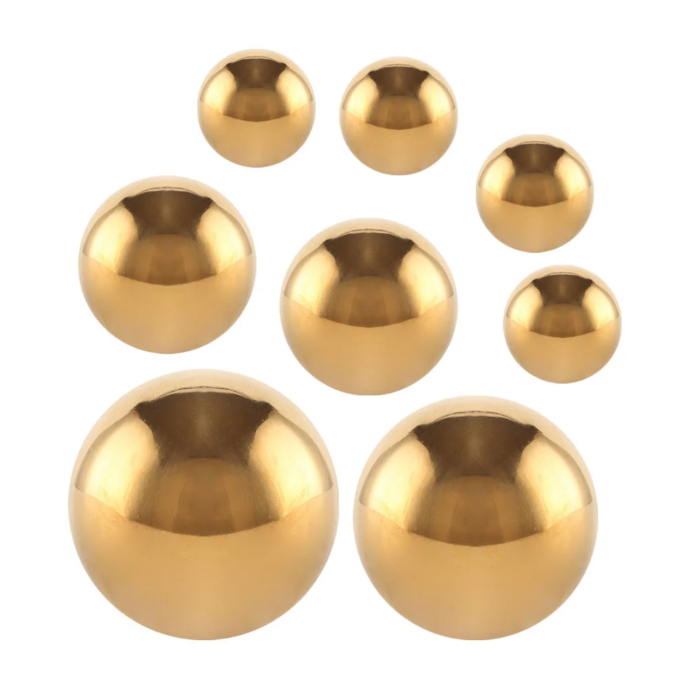 

8 Pcs Reflective Mirror Globe Golden Ball Christmas Tree Ornaments Garden Mirror Globe Stainless Steel Gazing Globe Balls