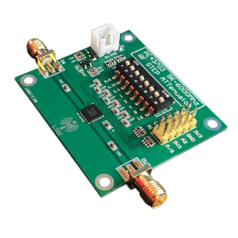 

Цифровой программируемый шаговый радиочастотный аттенюатор PE43703, 9K-6 ГГц, 0,25 дБ, до 31,75 дБ