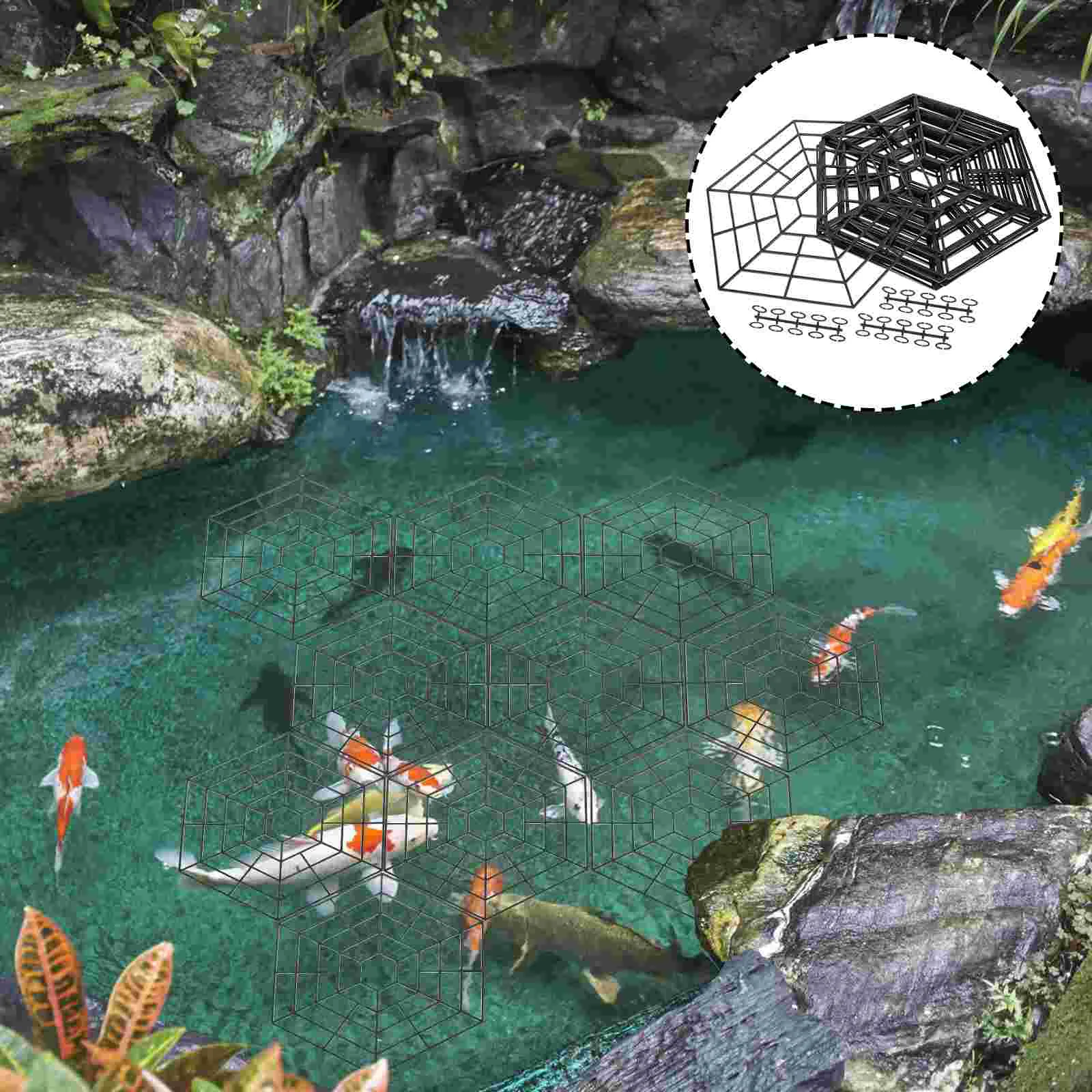 

10PCS pond guard net Pond Guard Netting Pond Net Pool Net Floating Heron Cats Deterrent for Shop Home Store Farm pond protector