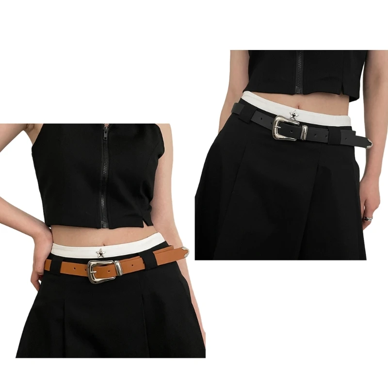 

Pin Buckle Belt Aesthetic PU Belts All Matching Casual Belt Women Accessories