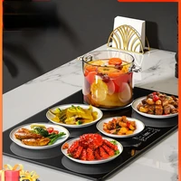 fu delai meal insulation board hot chopping board household warming chopping board multifunctional square heating dining table