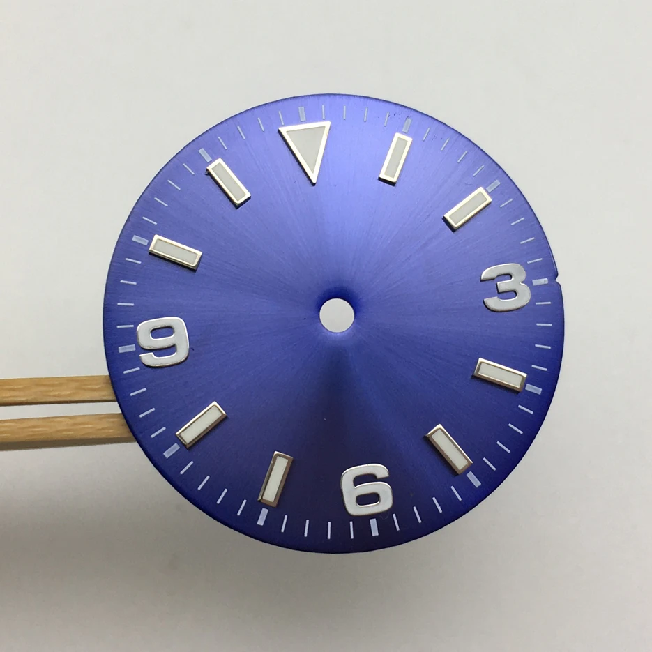 No logo 28.5mm watch dial replacement, modified dial, luminous face, for NH35A movement BC5 Men Watch Accessories