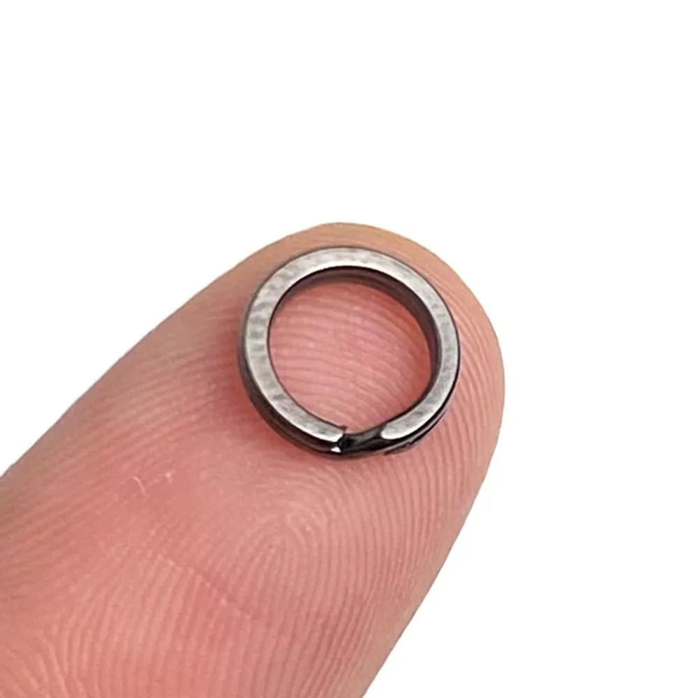 2024 черно-никелевый рыболовный соединитель плоское кольцо леска снасть