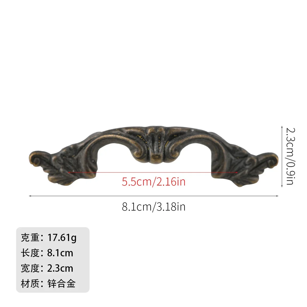 

Фурнитура с расстоянием между отверстиями 52/83 мм, античный ящик из цинкового сплава, для улучшения дома, полоса для ручек шкафа, в европейском стиле