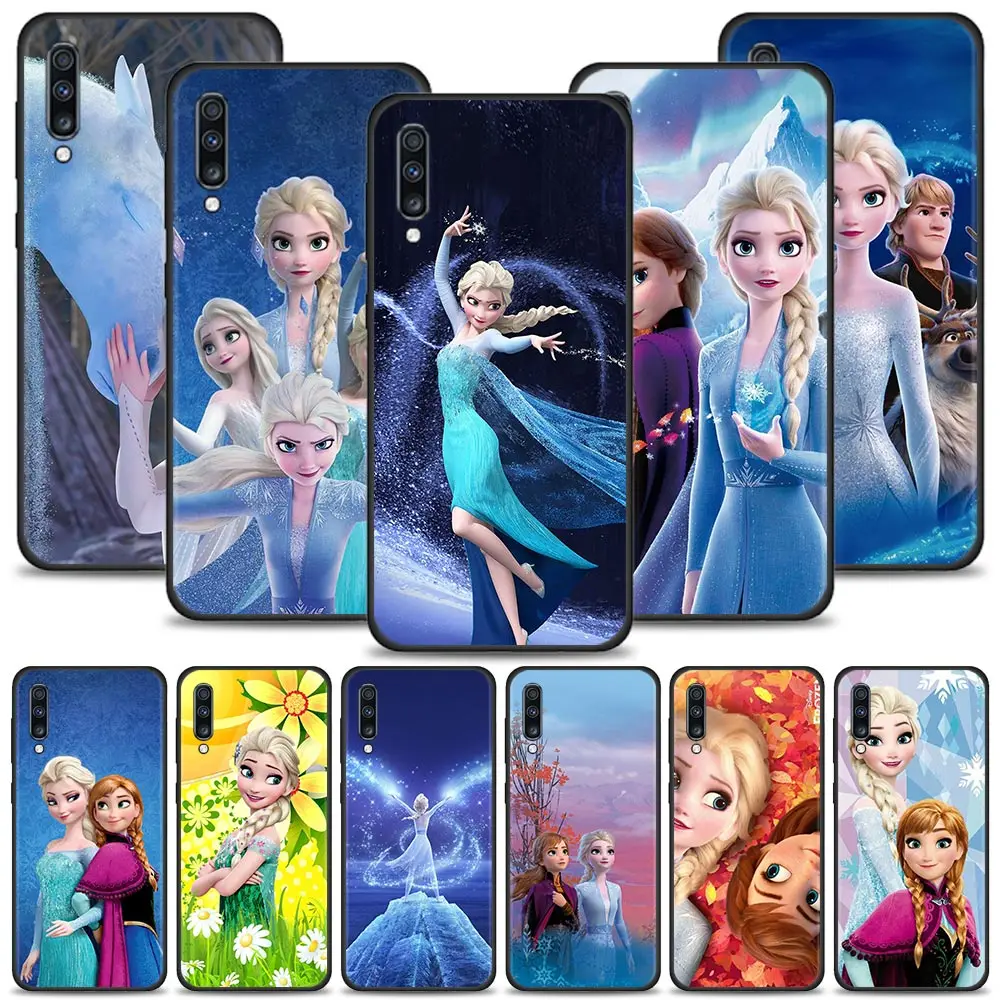 

Phone Case for Samsung Galaxy A50 A70 for Realme 8 7 6 pro Cover for MOTO G30 G9Plus One Fusion Frozen Movie Princess Elsa Anna