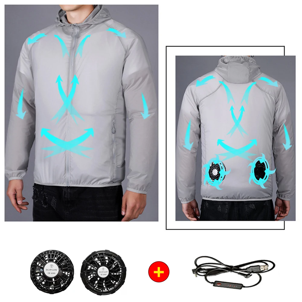 

Летняя спортивная Веерная куртка, одежда для кондиционера, для мужчин и женщин, ультралегкий уличный жилет для путешествий, ветровка для од...