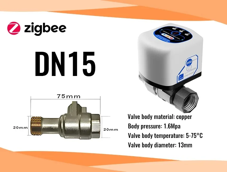 

Интеллектуальный клапан Zigbee3.0 ElevenIoT DN15/DN20/DN25