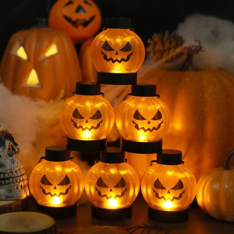 

Halloween Decoration Led Pumpkin Light Halloween Scary Party Handheld Halloween Hanging Ornament LED Lantern Lamp