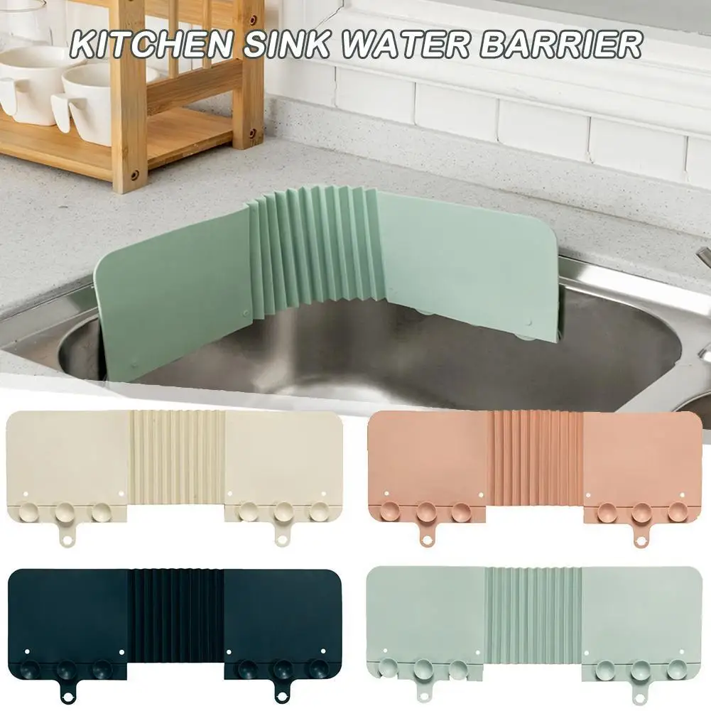 

Silicone Kitchen Water Guard Splash Barrier for Kitchen Dish Fruit Vegetable Sink Corner Protection Sucker Water Splash Gua X8I8