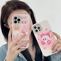 anime kirby cute cartoon phone cases for iphone 13 12 11 pro max xr xs max x 7plus 2022 lady girl soft silicone cover gift