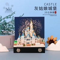 omoshiroi 3d notepad 146 sheets princesses disneys castle 3d sticky notes note paper block office accessories bridesmaid gift