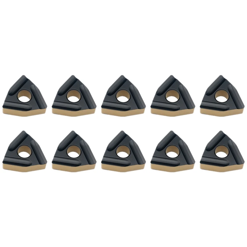 

10PCS Two-Color Coated NC Lathe Blades WNMG080408R-S Gold&Black Lathe Tools Hard Alloy