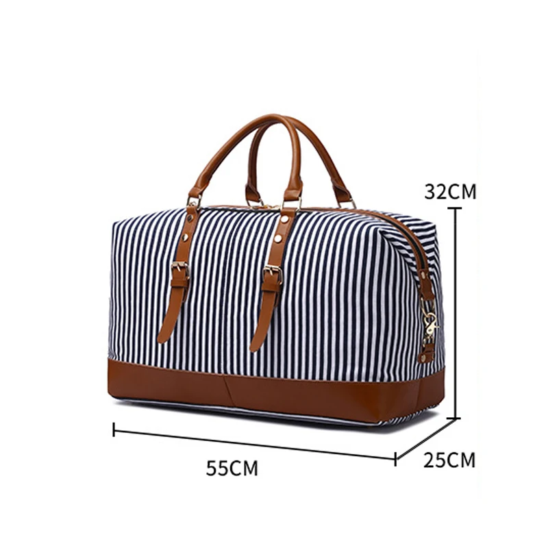 New Striped Hand-held Crossbody Travel Bag Large-capacity Fashion Travel Bag